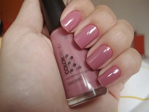 Esmalte rosa retrô